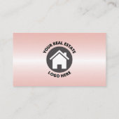 プロフェッショナルピンクメタリック実在エテート 名刺 (裏面)