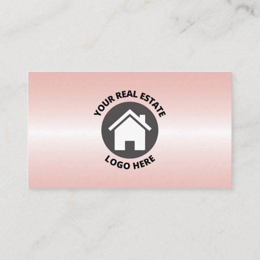 プロフェッショナルピンクメタリック実在エテート 名刺 (裏面)