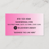 プロフェッショナルピンクQRコードスキャンからブックへ 名刺 (裏面)