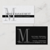 プロフェッショナルファイナンシャルプランナーシルバーブラック 名刺 (正面/裏面)