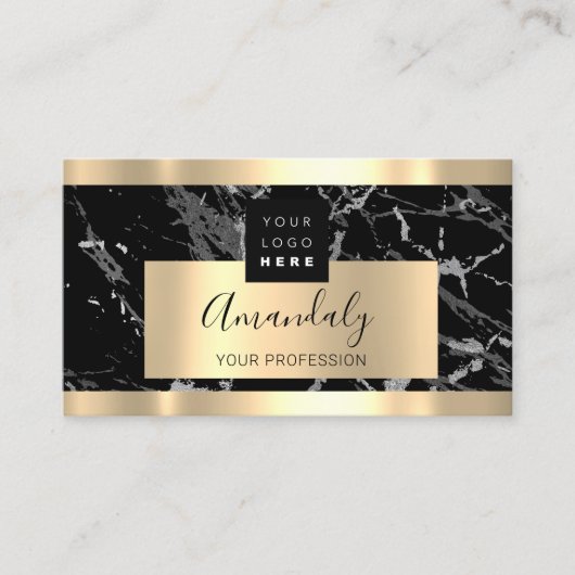 プロフェッショナルファイナンス投資サービス金ゴールドロゴ 名刺 (正面)