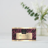 プロフェッショナルファイナンス投資サービス金ゴールドロゴ 名刺 (スタンド正面)