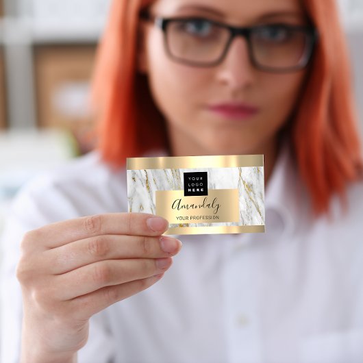 プロフェッショナルファイナンス投資大理石金ゴールドロゴ 名刺