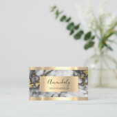 プロフェッショナルファイナンス投資大理石金ゴールドVIP 名刺 (スタンド正面)