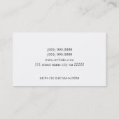 プロフェッショナルファミリーカイロプラクティックカイロプラクター 名刺 (裏面)