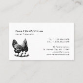 プロフェッショナルファーム生卵チキンエッグ 名刺 (裏面)