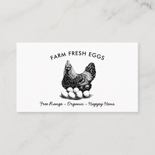 プロフェッショナルファーム生卵チキンエッグ 名刺 (正面)