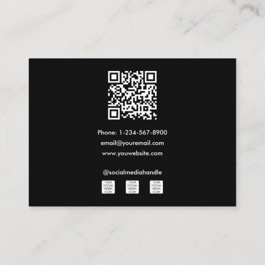 プロフェッショナルフィットネスコーチソーシャルメディア3写真 名刺 (裏面)