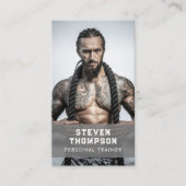 プロフェッショナルフィットネスコーチQRコードソーシャルメディア 名刺 (正面)