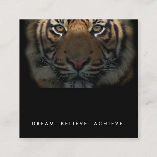 プロフェッショナルフィットネストレーナースタジオラグジュアリエレガントー スクエア名刺 (正面)