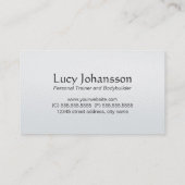 プロフェッショナルフィットネスパーソナルトレーナーダンベル 名刺 (裏面)