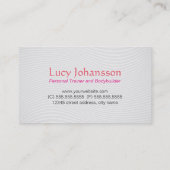 プロフェッショナルフィットネスパーソナルトレーナーブラック&金ゴールド 名刺 (裏面)