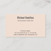 プロフェッショナルフィットネスパーソナルトレーナーロゴ 名刺 (裏面)