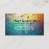 プロフェッショナルフィットネスパーソナルトレーナー色グランジ 名刺 (裏面)