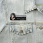 プロフェッショナルフェイクシルバーグリッターカスタム写真 名札 (インサイチュ)