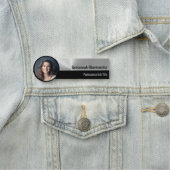 プロフェッショナルフェイクメタリック銀カスタムの写真 名札 (インサイチュ)