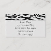 プロフェッショナルフェイク動物ストライプ名刺 名刺 (裏面)