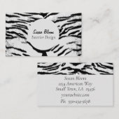 プロフェッショナルフェイク動物ストライプ名刺 名刺 (正面/裏面)
