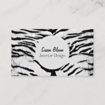プロフェッショナルフェイク動物ストライプ名刺