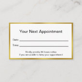 プロフェッショナルフェイク縁ど金ゴールド 予約カード (正面)