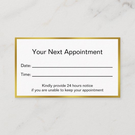 プロフェッショナルフェイク縁ど金ゴールド 予約カード (正面)