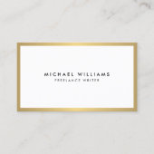 プロフェッショナルフェイク金ゴールドおよびホワイト名刺 名刺 (正面)