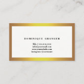 プロフェッショナルフェイク金ゴールドと白 名刺 (裏面)