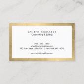 プロフェッショナルフェイク金ゴールドと白 名刺 (裏面)
