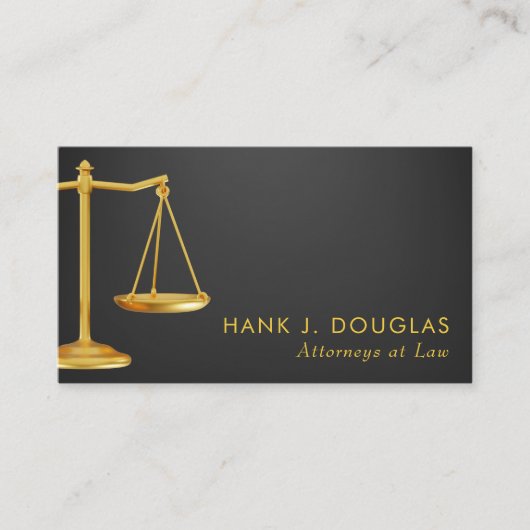 プロフェッショナルフェイク金ゴールドと黒人弁護士 名刺 (正面)