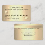 プロフェッショナルフェイク金ゴールドクレジットカード 名刺 (正面/裏面)