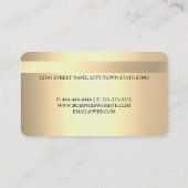 プロフェッショナルフェイク金ゴールドクレジットカード 名刺 (裏面)