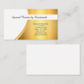 プロフェッショナルフェイク金ゴールドテンプレート文字のみ 名刺 (正面/裏面)