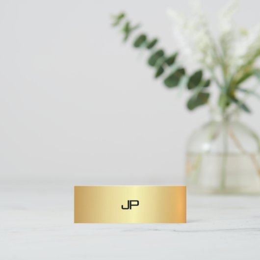 プロフェッショナルフェイク金ゴールドモノグラエレガントムモダン スキニー名刺 (スタンド正面)