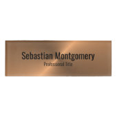 プロフェッショナルフェイク金属銅ブラック文字 名札 (正面)