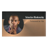 プロフェッショナルフェイク銅金属カスタム写真 名札 (正面)