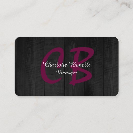 プロフェッショナルフェミニンモノグラモダンム最小主義 名刺 (正面)