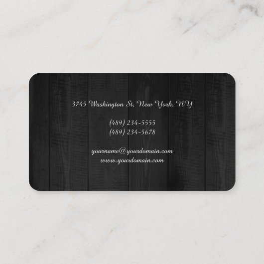 プロフェッショナルフェミニンモノグラモダンム最小主義 名刺 (裏面)