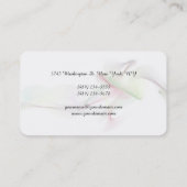 プロフェッショナルフェミニン抽象芸術曲線ピンクモノグラム 名刺 (裏面)