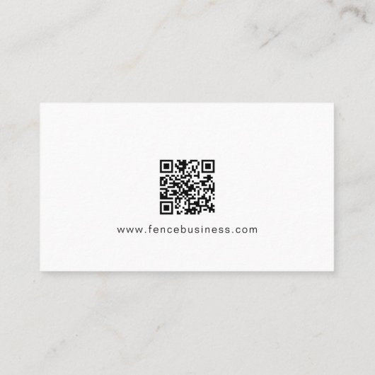 プロフェッショナルフェンス会社フェンシングサービス 名刺 (裏面)