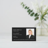 プロフェッショナルフォトの白黒の追加 名刺 (スタンド正面)