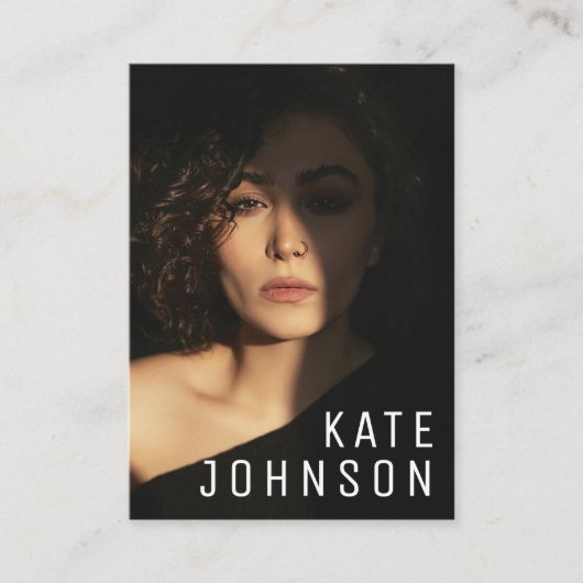 プロフェッショナルフォトはっきりしたミニマモダンリスト 名刺 (正面)