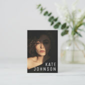 プロフェッショナルフォトはっきりしたミニマモダンリスト 名刺 (スタンド正面)