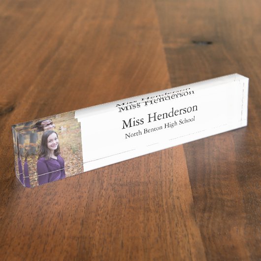 プロフェッショナルフォトクラスルーム先生 デスクネームプレート (側面)