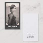 プロフェッショナルフォトグラファーシルバーコーナーフォトカード 名刺 (正面/裏面)