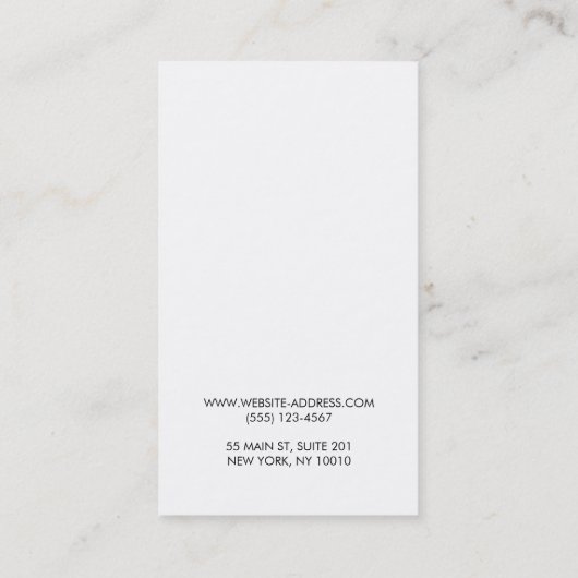 プロフェッショナルフォトグラファーシルバーコーナーフォトカード 名刺 (裏面)