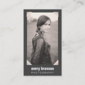 プロフェッショナルフォトグラファーシルバーコーナーフォトカード 名刺 (正面)