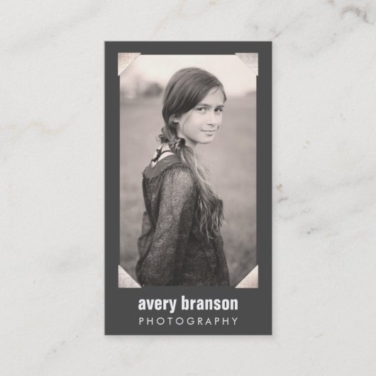 プロフェッショナルフォトグラファーシルバーコーナーフォトカード 名刺 (正面)