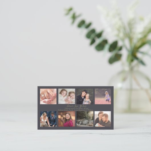 プロフェッショナルフォトグラファーダーク- 8フォトデザイン 名刺 (スタンド正面)