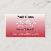 プロフェッショナルフォトグラファー – 赤 名刺 (裏面)