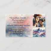 プロフェッショナルフォトグラファーCamera Sceneパステルピンク 名刺 (正面)